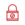 Red icon of a lock